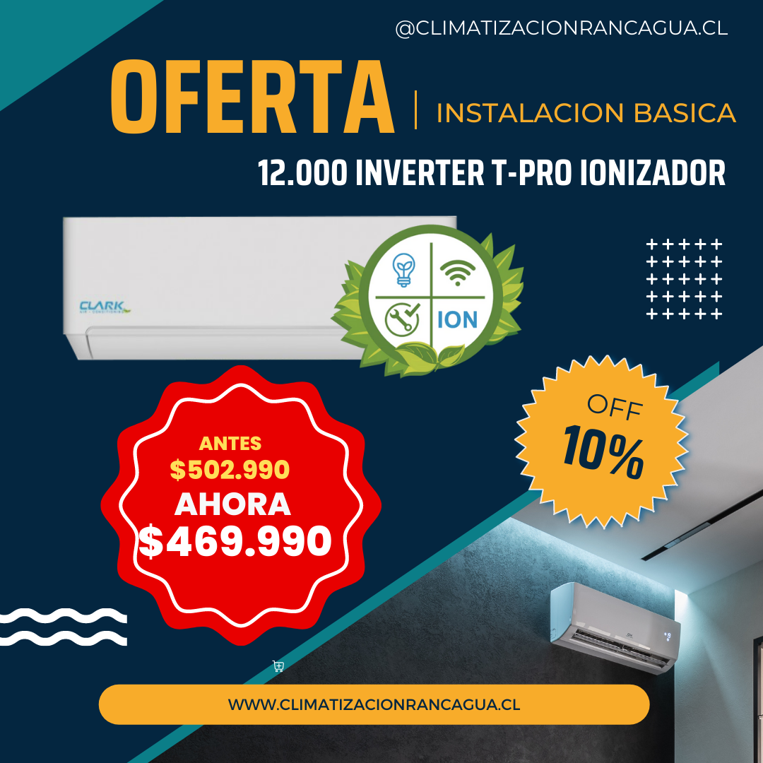 ofertas t-pro 12000 btu con instalacion